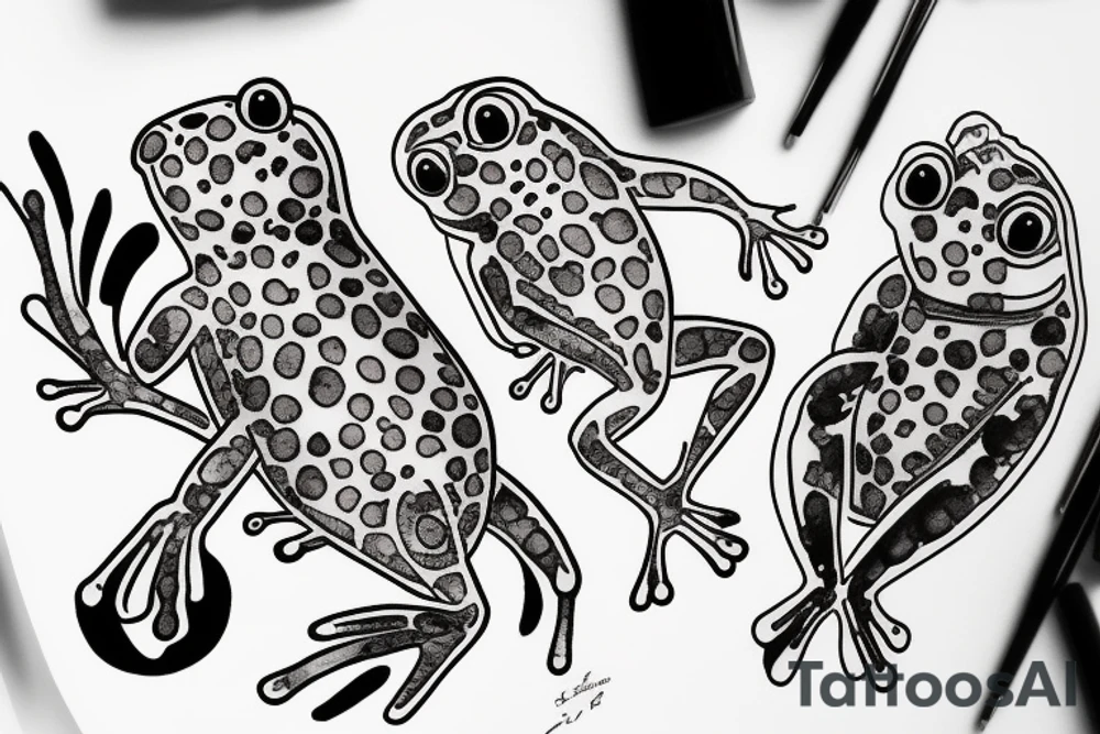 small frog tattoo idea