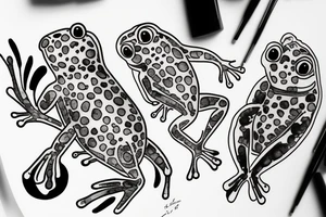 small frog tattoo idea