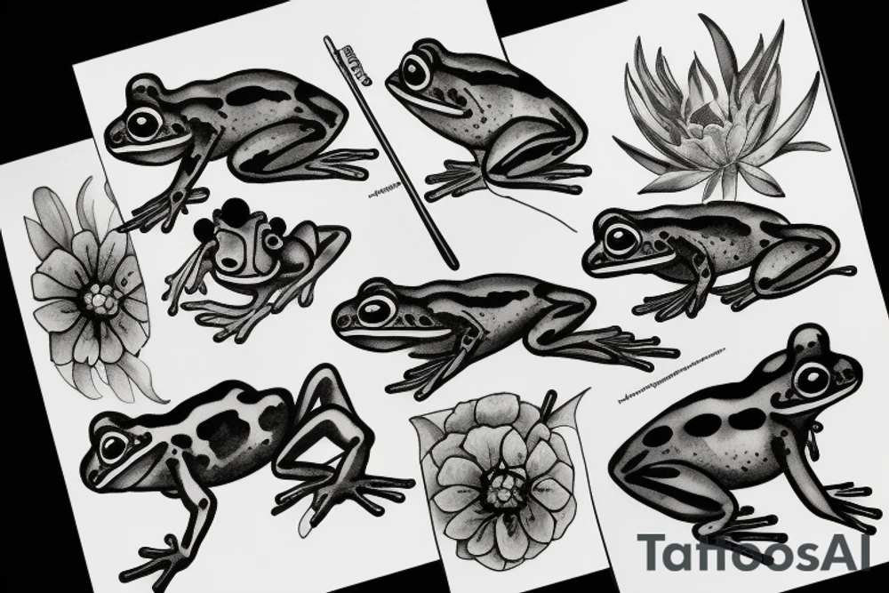 small frog tattoo idea