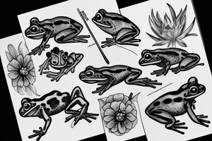 small frog tattoo idea