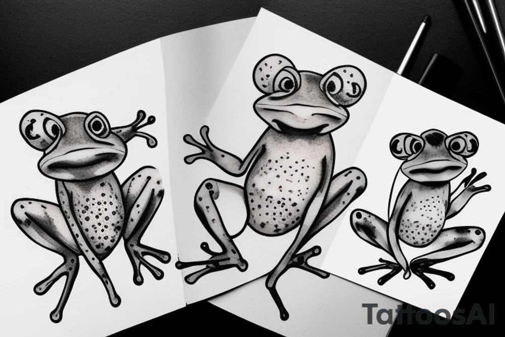 small frog tattoo idea