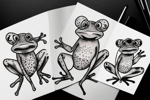 small frog tattoo idea