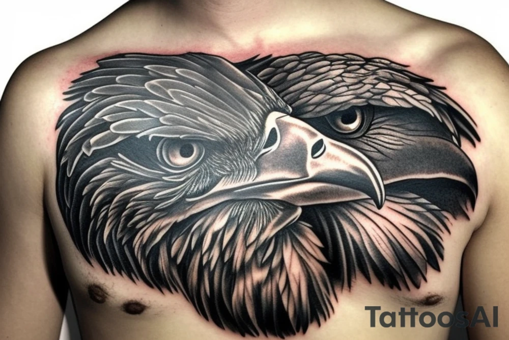 Eagle with 
 clouds tattoo idea