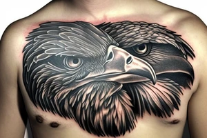 Eagle with 
 clouds tattoo idea