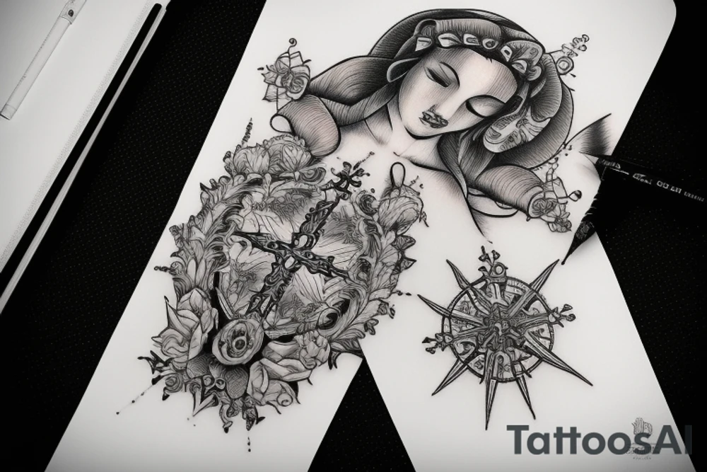 marian cross tattoo idea