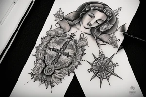 marian cross tattoo idea