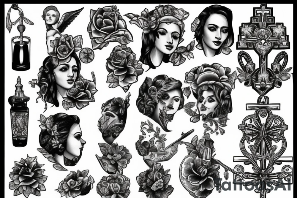 marian cross tattoo idea