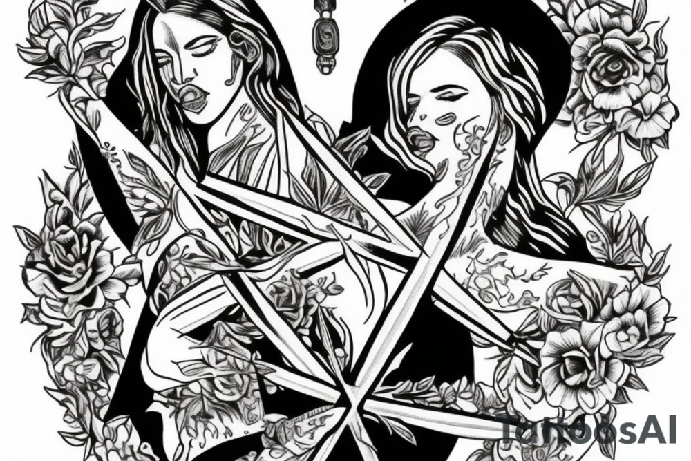 marian cross tattoo idea