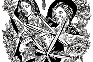 marian cross tattoo idea