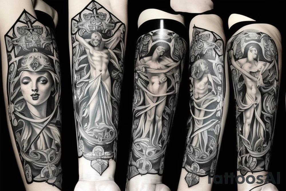 marian cross tattoo idea