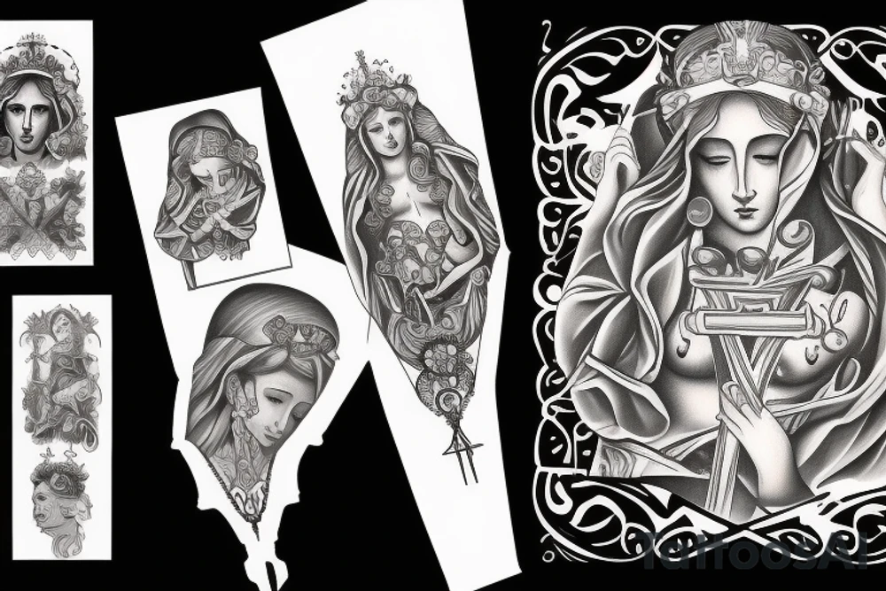 marian cross tattoo idea