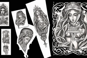marian cross tattoo idea