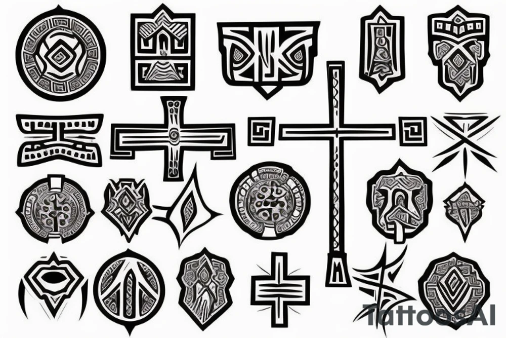 greek cross tattoo idea
