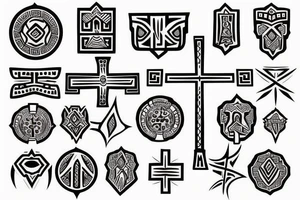 greek cross tattoo idea