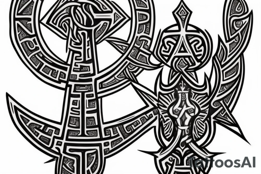 greek cross tattoo idea