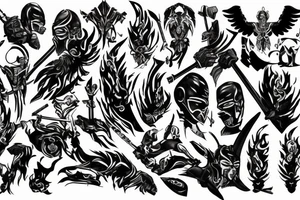 warriors fighting tattoo idea
