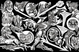 warriors fighting tattoo idea