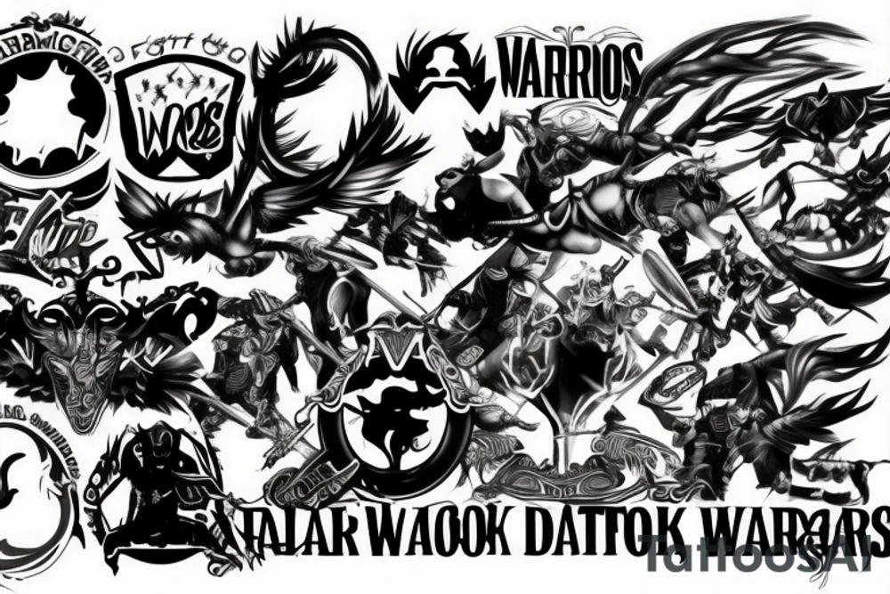 warriors fighting tattoo idea