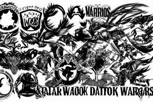 warriors fighting tattoo idea