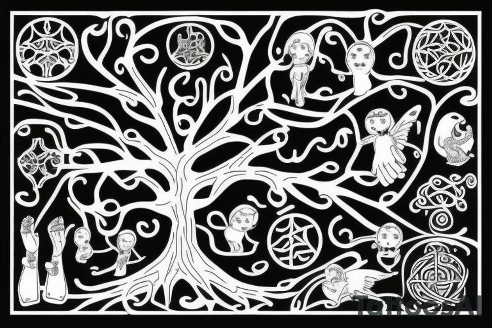 family, autism, tree of life tattoo idea