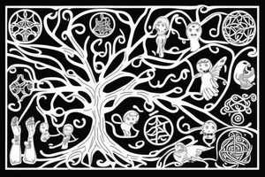 family, autism, tree of life tattoo idea
