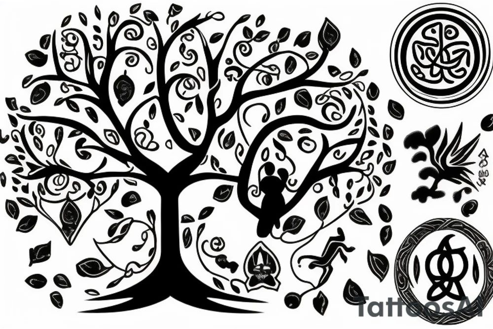family, autism, tree of life tattoo idea