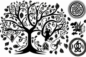 family, autism, tree of life tattoo idea