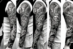 family full sleeve tattoo idea