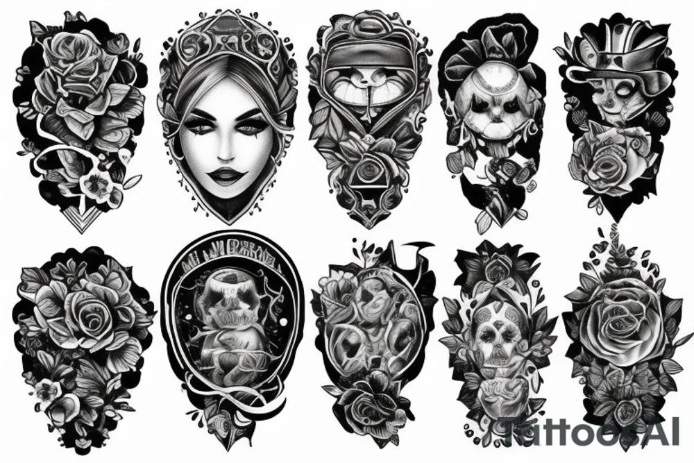 family full sleeve tattoo idea