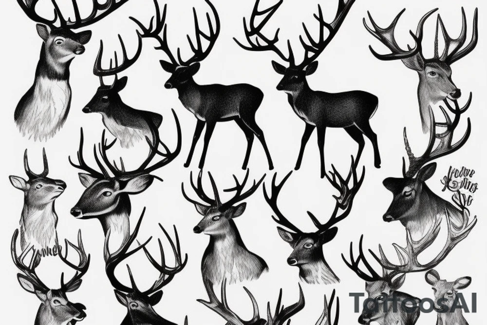 deer hunting tattoo idea