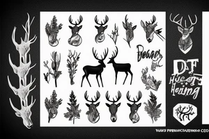 deer hunting tattoo idea
