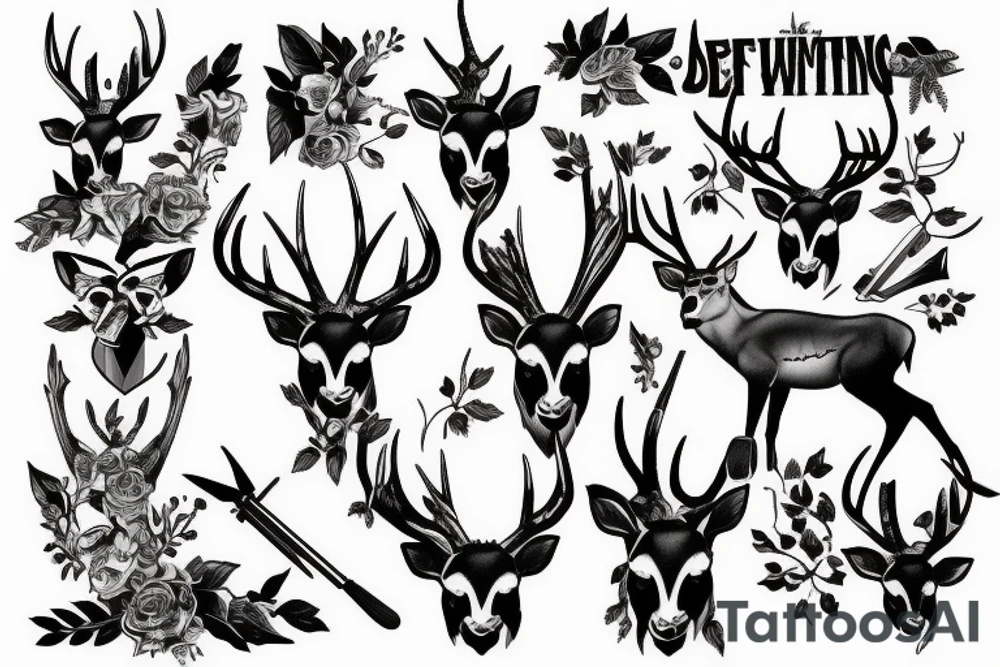 deer hunting, warrior tattoo idea