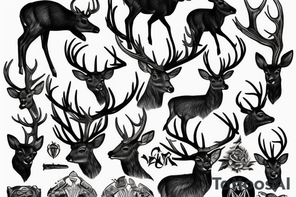 deer hunting, warrior tattoo idea