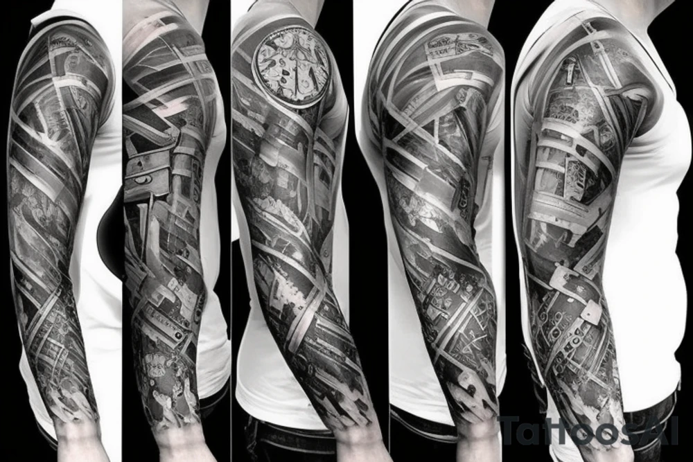combat medic full sleeve tattoo idea