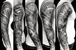 combat medic full sleeve tattoo idea