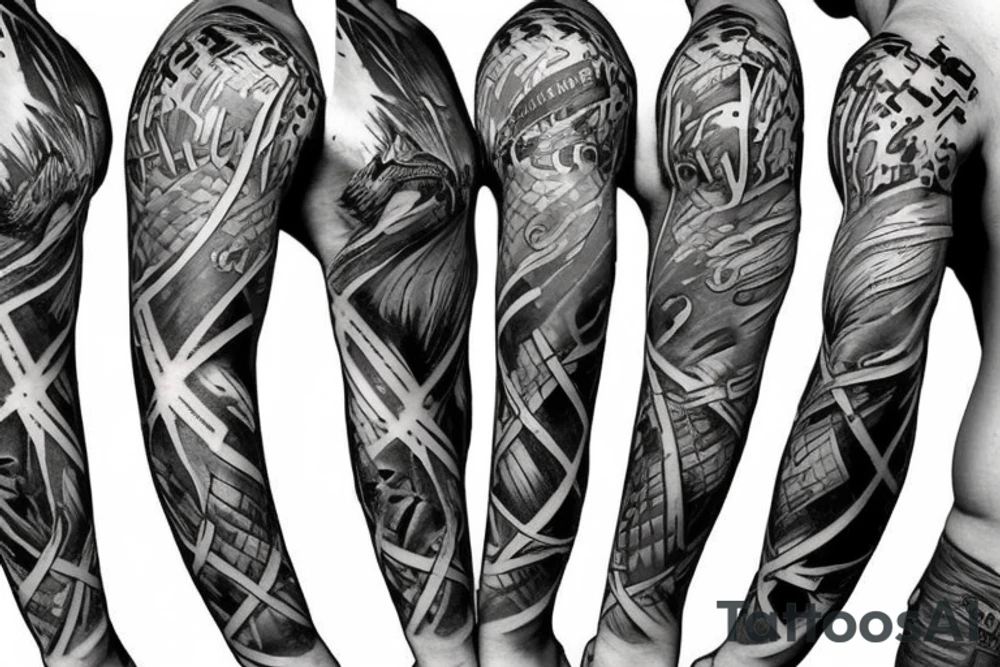combat medic full sleeve tattoo idea