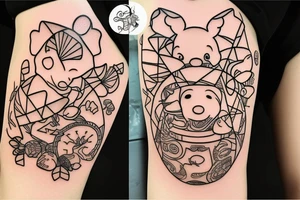 Winnie the pooh with honney pot tattoo idea