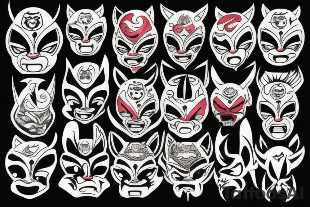 oni mask tattoo idea