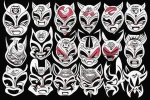 oni mask tattoo idea