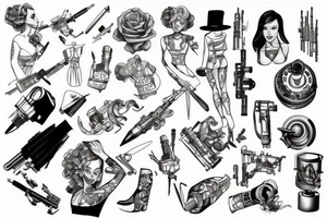 artillery girl tattoo idea