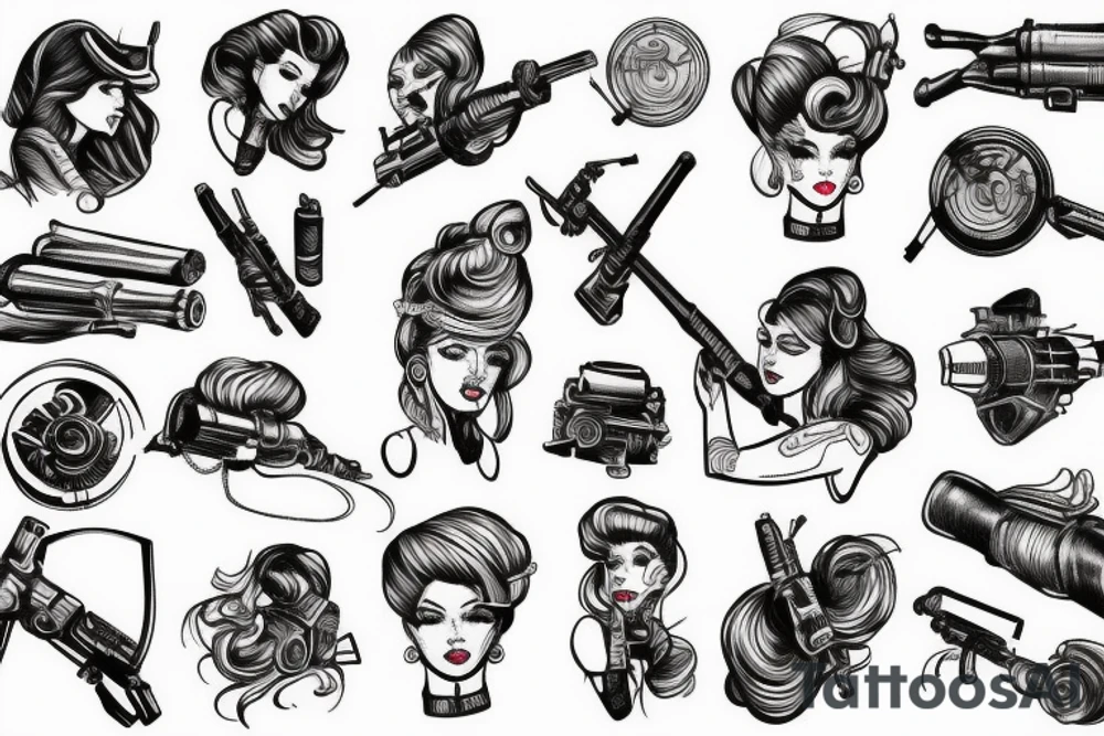 artillery girl tattoo idea