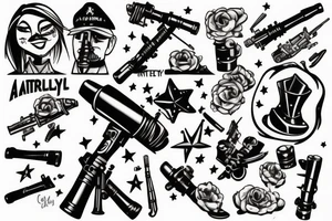 artillery girl tattoo idea
