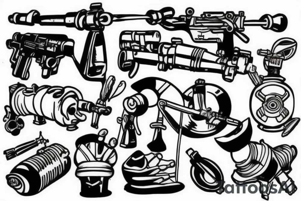artillery girl tattoo idea
