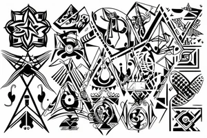 Intials C, J, S tattoo idea
