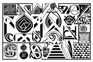 Initials C, J, S tattoo idea