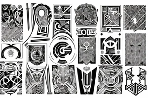 Initials C, J, S tattoo idea