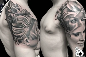 Design a half sleeve tattoo celebrating the birth of my son on July 4, 2017, remembering the life of a friend who passed away on September 15, 2019, and the importance of family and friends. tattoo idea