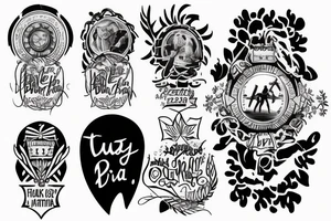 Design a half sleeve tattoo celebrating the birth of my son on July 4, 2017, remembering the life of a friend who passed away on September 15, 2019, and the importance of family and friends. tattoo idea