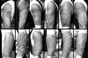 Elbow down half sleeve tattoo idea