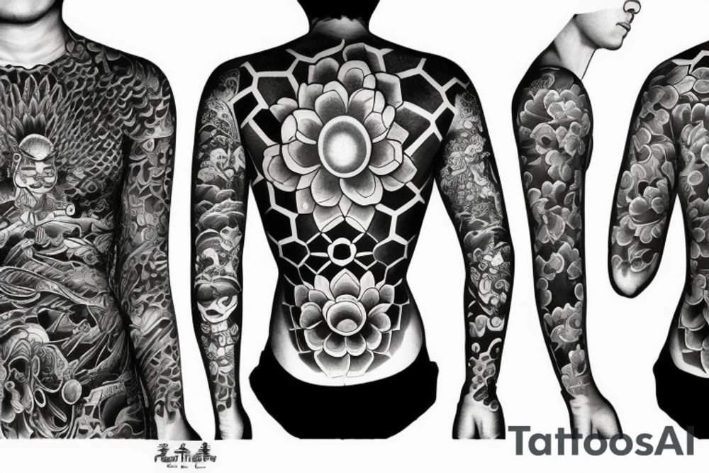 Japanese full sleeve tattoo idea